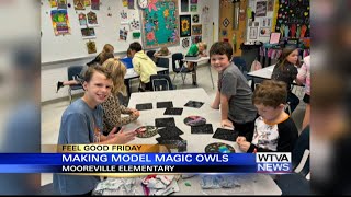 Mooreville students made model magic owls [upl. by Nosoj]