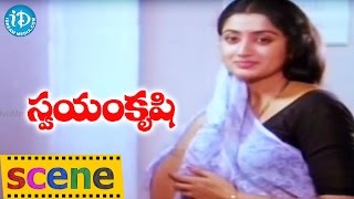 Swayamkrushi Movie Scenes  Chiranjeevi Visit Sumalathas House  K Viswanath [upl. by Eednahs]