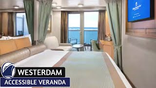 HAL Westerdam  Accessible Veranda Stateroom Walkthrough Tour amp Review 4K  Holland America Line [upl. by Mcnamara]