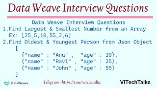 ViTechTalks  Part2  Data Weave Interview Questions  vitechtalks6017  Find Highest Value [upl. by Cynera]