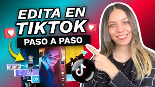 COMO CREAR Y EDITAR VIDEOS EN TIKTOK 2024 😱 [upl. by Eniamzaj]