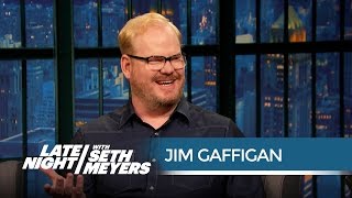 Stop Yelling quotHot Pocketsquot at Jim Gaffigan  Late Night with Seth Meyers [upl. by Elleirua]