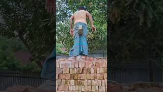 The man is lifting the bricks through skill [upl. by Acker]