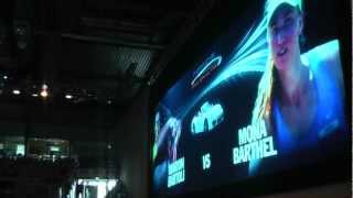 Mona Barthel vs Marion Bartoli pre match interview  Porsche Tennis Grand Prix 2012 [upl. by Eiramik]