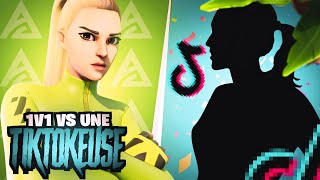 Jai défié en 1vs1 cette TIKTOKEUSE CONNU sur FORTNITE  elle est trop forte 😱 [upl. by Natfa179]