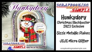 521 Hunkydory Luxury Set makes Christmas Magic by adding Sizzix Metallic Flakes amp MicroFine Glitters [upl. by Namzzaj]