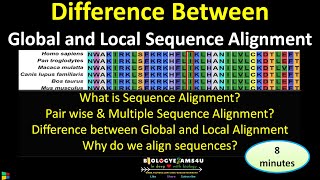 Difference between Global and Local Sequence Alignment Why do we align sequences [upl. by Inot]