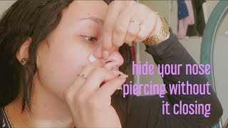 HOW TO HIDE NOSE PIERCING [upl. by Arikal]