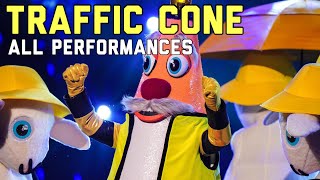 The Masked Singer  The Traffic Cone All Performances and Reveal [upl. by Nylirad]