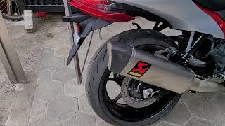 Suzuki Hayabusa gen 3 2021 2022 with Akrapovic full system exhaust Sound that make you skip ❤️ beat [upl. by Endys383]