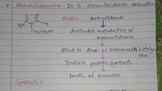 Metronidazole  structure mechanism of action synthesisuses Pharma Basics 04 Official [upl. by Ehcnalb]