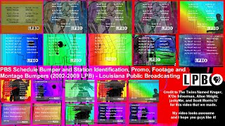 PBS Schedule and Station IDs Promos Footage Montage Bumper 20022009  Louisiana  LPB [upl. by Atteynod]