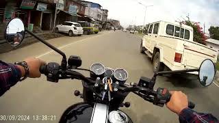 BSA Goldstar 650  Test Ride in Imphal Manipur [upl. by Haianeb]