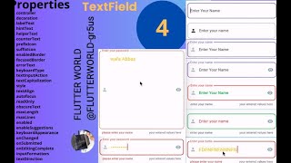 4Flutter basic widgets course TextFiled Widget [upl. by Merchant44]