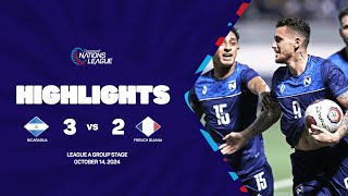 Nicaragua vs French Guiana  202425 Concacaf Nations League [upl. by Nylikcaj]