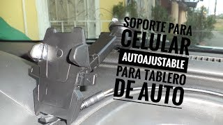 Soporte para Celular Autoajustable para Tablero de Auto [upl. by Elnore]