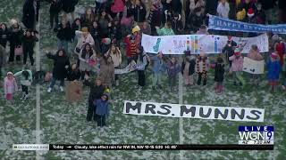 WGN Flyover 112224  Mrs Munns Retirement [upl. by Nanyk]