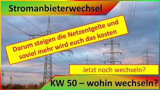 Stromanbieter und Stromtarif  Wohin wechseln  Wieviel steigen die Netzentgelte 2024  KW 50 [upl. by Sesmar]