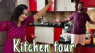 Kitchen tour  எங்களுக்கே தெரியாம எவ்ளோ இருக்கு 🙈 Hussain Manimegalai [upl. by Angeline477]