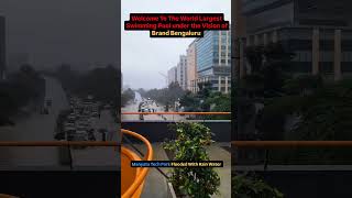 Due to heavy rain water logging at manyata techpark safe Bengaluru bangalore rain India [upl. by Yborian173]