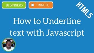 Learn How to underline text with JavaScript  JavaScript Tutorial [upl. by Kristie]