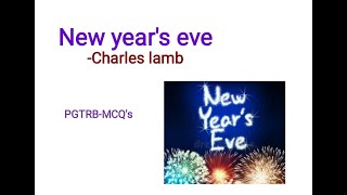 New years eve Charles lambEnglish videos about pgtrb ugtrb net cbse [upl. by Lesirg854]