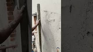 Wall plaster processshortsshortsfeed construction wallplaster plaster cementplaster [upl. by Atnek]