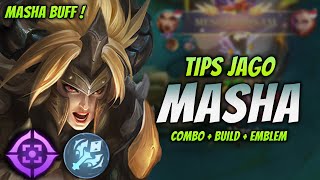 CARA MAIN MASHA REVAMP  BUILD amp EMBLEM MASHA TERSAKIT 2024   MASHA EXP LANE GAMEPLAY [upl. by Airamesor360]