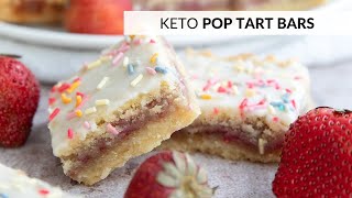 Keto POP TART BARS Buttery jammy sugarfree deliciousness [upl. by Aylmer]