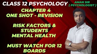 ONE SHOT class 12 Psychology Chapter 4  Aman Sir Psychology Classes [upl. by Yerfoeg426]