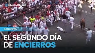 Así ha sido el segundo día de encierros en San Fermín 2024 [upl. by Duff]