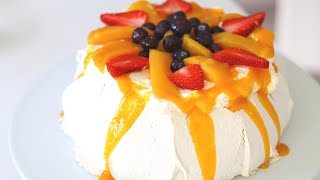 Easy Pavlova Recipe  How to Make Pavlova at Home [upl. by Eimak]