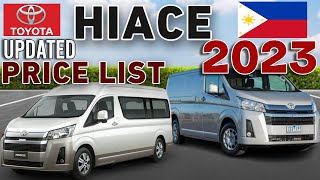 TOYOTA HIACE 2023 UPDATED PRICE LIST amp SPECS PHILIPPINES [upl. by Melnick565]