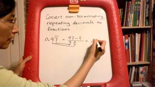 Convert NonTerminating Repeating Decimals to Fractions [upl. by Ray]