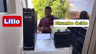 Comparativo de Lítio vs chumbo ácido a verdade Energia do futuro chegou [upl. by Els]