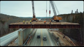 Biggest Bridge Construction Process  Modern Heavy Duty Bridge Equipment 15 [upl. by Ardnasirhc]