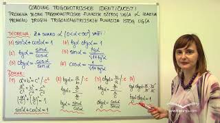 Osnovne trigonometrijske identičnosti  Matematika I [upl. by Rorie552]