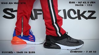 Nike Air Max 270 Flyknit ON FEET COMPARISON  Mennace Pants [upl. by Ramilahs452]