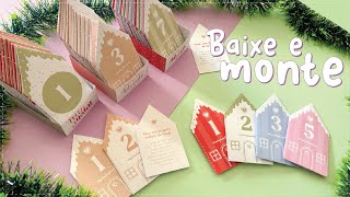 BAIXE E MONTE  CALENDARIO DO ADVENTO  CASINHA 2024  COMO FAZER [upl. by Adyeren]