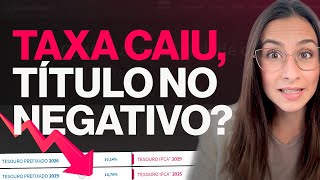 Taxa do Tesouro Direto caindo e rentabilidade negativa O que está acontecendo com seu título [upl. by Dunstan853]