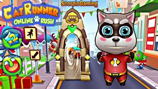 Cat Runner game Run  jump and collect gold couns 🎖 racing game [upl. by Nnahoj]