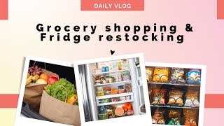 Grocery Haul  restocking and cleaning fridge nofilterdiaries uk [upl. by Bokaj]