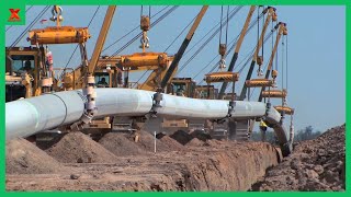 Construction Process Of One Of The Largest Oil And Gas Pipelines In The World [upl. by Thamos]