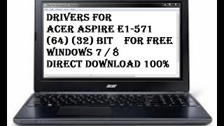 how to download drivers for ACER ASPIRE E1 571 [upl. by Peers]