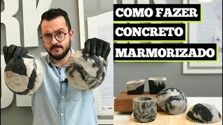 COMO FAZER CONCRETO MARMORIZADO  DIY  Paulo Biacchi [upl. by Neelrahc]