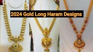 2024 Latest Gold long haram designs Gold long haram collection Gold jewellery Gold collection [upl. by Marcelia]