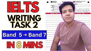 IELTS Writing Task 2 From Band 5 To Band 7 In 8 Minutes By Asad Yaqub [upl. by Nair]