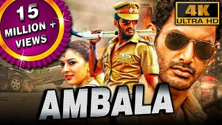 Ambala 4K ULTRA HD  South Blockbuster Action Comedy Movie  Vishal Hansika Motwani [upl. by Tigges]