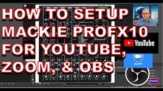 How to set up Mackie ProFX 10v3 Mixer for YouTube Zoom and OBS Dr Nik Nikam [upl. by Derayne895]