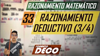 RAZONAMIENTO DEDUCTIVO 34  RAZONAMIENTO MATEMÁTICO  Problemas resueltos [upl. by Melodee968]